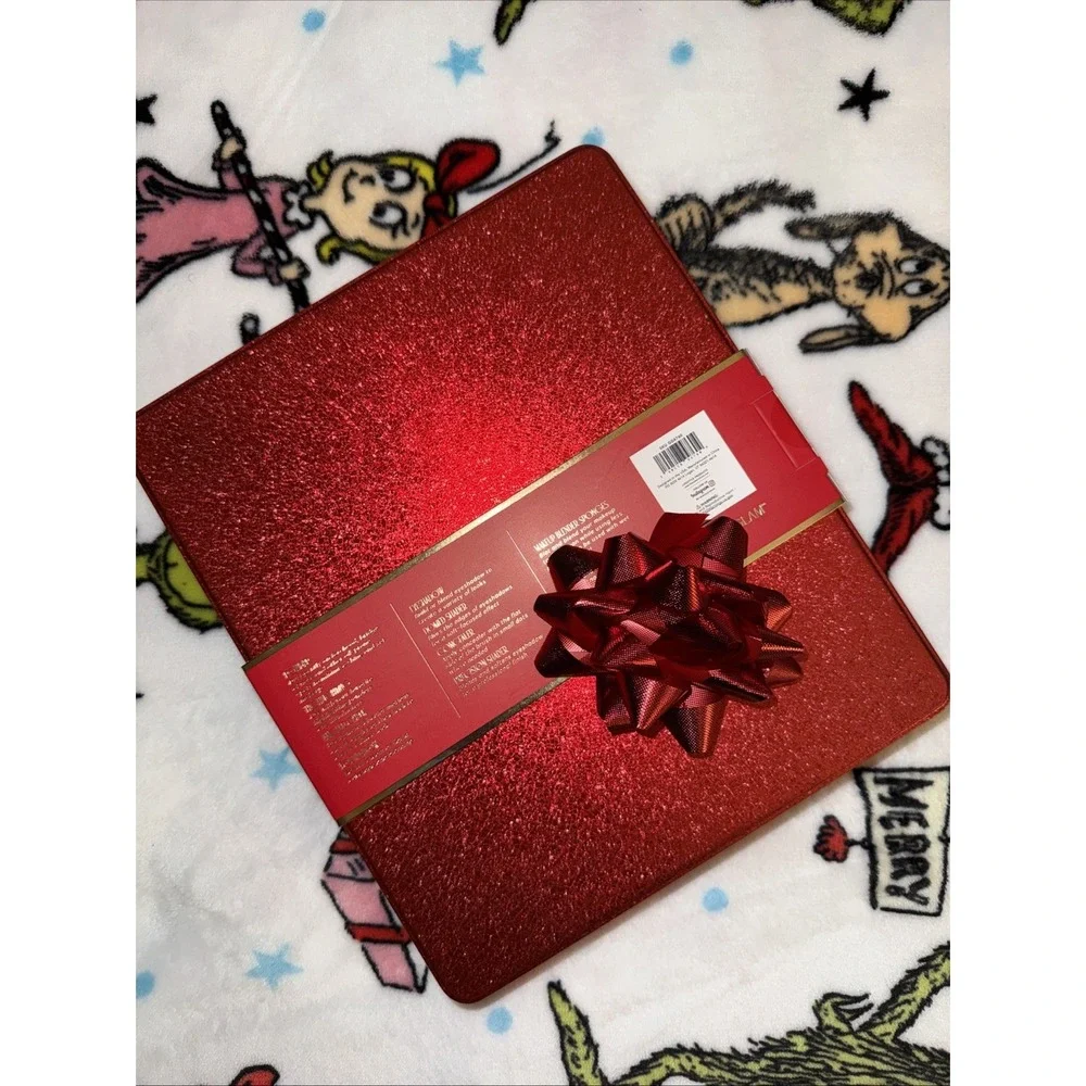 Glitz & Glam Full Face Set 11 Piece Red Glitter Brushes & Sponges NIB Dress Up